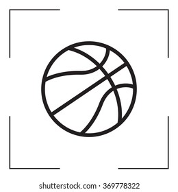 Illustration Of A Basketball Outline Isolated