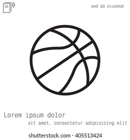 illustration of a basketball outline isolated