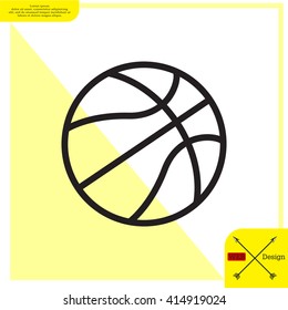 illustration of a basketball outline isolated