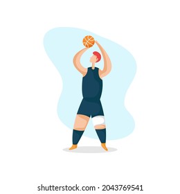 an Illustration of Basketball Player	
