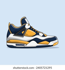 The Illustration of Basketball Sneakers