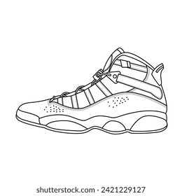 The Illustration of Basketball Sneakers Big Size