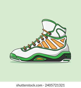 The Illustration of Basketball Sneakers High Ankle Future