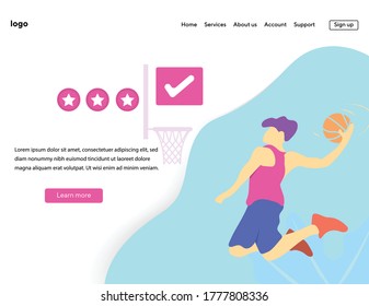 
Illustration basketball. Sports. web design