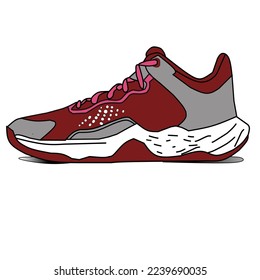 illustration of basketball, tennis and running shoes