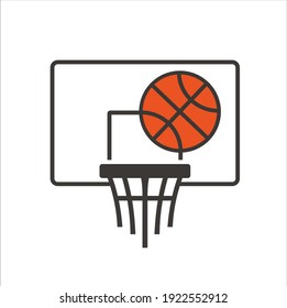 ilustración del baloncesto, arte vectorial.