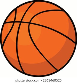 Illustration of baskitball icon vectors with white background