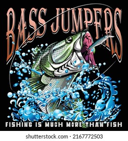 illustration bass  fishing fisherman fish vector  sport largemouth graphic Design   
