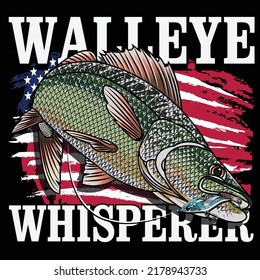 illustration bass walleye giant trevally fishing fisherman fish vector  sport largemouth graphic Design   
