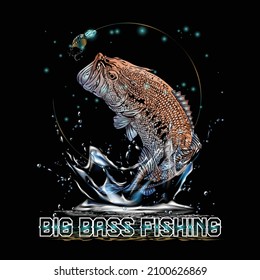 
Illustration Bass Water Fishing Nature 
Wildlife Jumping Fisherman Fish Vector  Hook Sport   
Largemouth