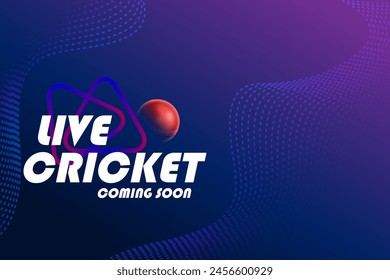 illustration of bat and ball on cricket championship sports background