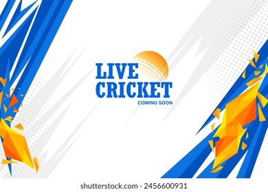 illustration of bat and ball on cricket championship sports background