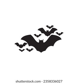 ILLUSTRATION BAT DARK COLOR SIMPLE DESIGN LOGO ICON TEMPLATE VECTOR GOOD FOR HALLOWEN ELEMENT