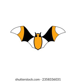 ILLUSTRATION BAT DARK COLOR SIMPLE DESIGN LOGO ICON TEMPLATE VECTOR GOOD FOR HALLOWEN ELEMENT