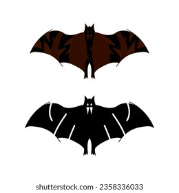 ILLUSTRATION BAT DARK COLOR SIMPLE DESIGN LOGO ICON TEMPLATE VECTOR GOOD FOR HALLOWEN ELEMENT