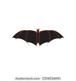 ILLUSTRATION BAT DARK COLOR SIMPLE DESIGN LOGO ICON TEMPLATE VECTOR GOOD FOR HALLOWEN ELEMENT