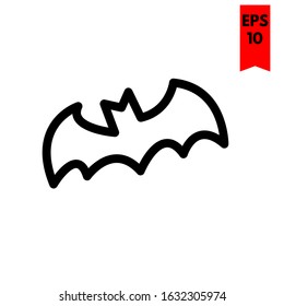 illustration of bat flat icon