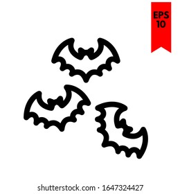 illustration of bat flat icon