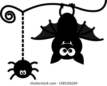 illustration of bat icon, sticker,tshirt print, vector illustration