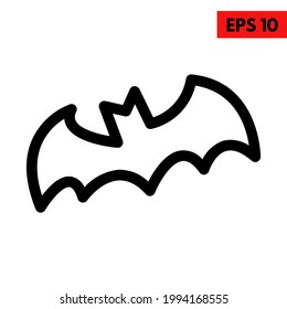 Illustration of bat line icon