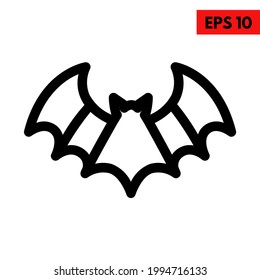 illustration of bat line icon