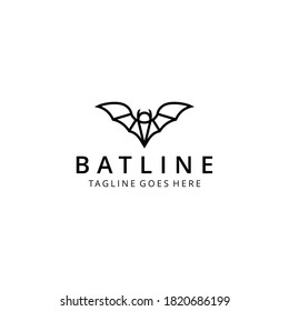 Illustration bat night animal sign abstract modern logo inspiration