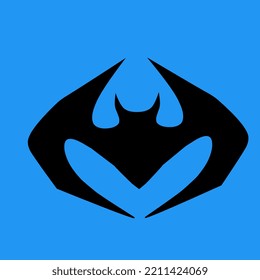 illustration of a bat on a blue background