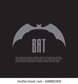 Illustration of a bat. Vector illustration.