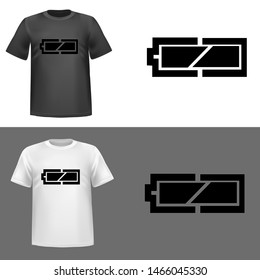 Illustration of batery, tshirt print, vector illustration
