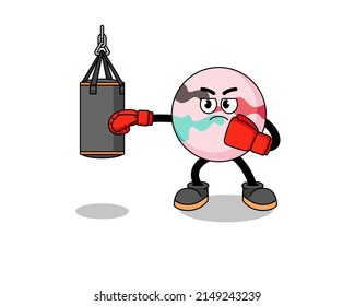 Ilustración del boxeador de bomba de baño , diseño de carácter