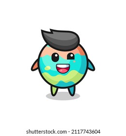 illustration of an bath bombs character with awkward poses , cute style design for t shirt, sticker, logo element
