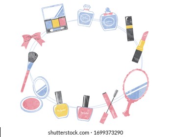 illustration of bath and make up