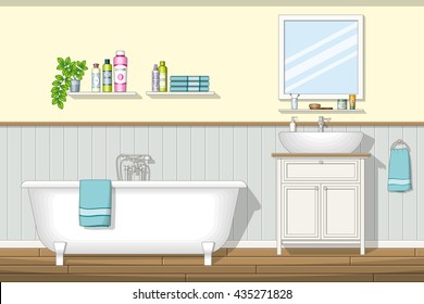 Illustration of a bathroom