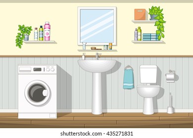 Illustration of a bathroom