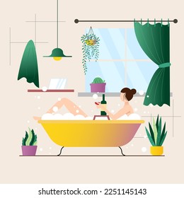 illustration of a bathroom on a transparent background