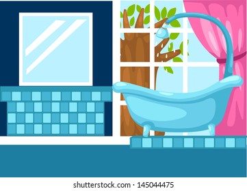 illustration of bathroom vector