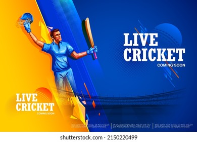 illustration of batsman player playing cricket championship sports - Shutterstock ID 2150220499