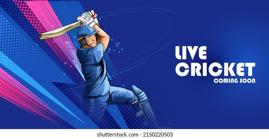 illustration of batsman player playing cricket championship sports - Shutterstock ID 2150220503