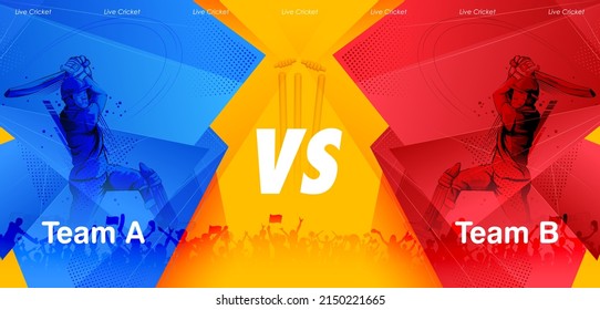 illustration of batsman player playing cricket championship sports