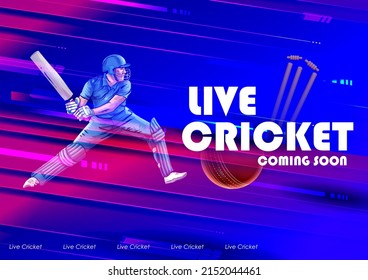 illustration of batsman player playing cricket championship sports