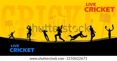 illustration of batsman player playing cricket championship sports