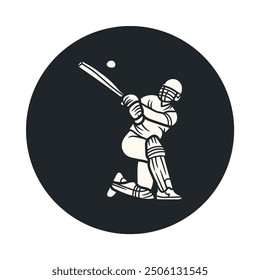 illustration of batsman playing cricket. Batsman In Playing Action On isolated white background. Cricket championship vector poster design. Cricket Player Hitting big Shot vector. championship banner.