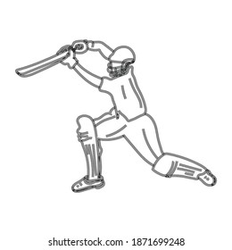 illustration of batsman playing cricket championship sports.