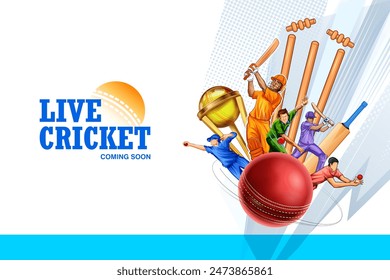 illustration of batsman playing cricket championship sports 2024