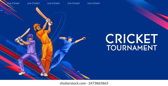 illustration of batsman playing cricket championship sports 2024