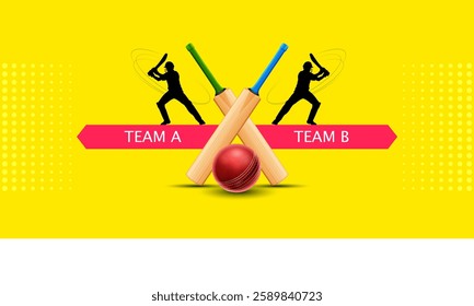 illustration of batsman playing cricket championship sports background