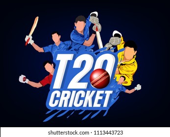 Illustration Of Batsman Playing Cricket T20 Cricket