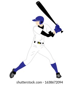 Illustration of a batter waiting for a pitch (baseball)
