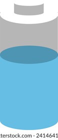 Illustration of a battery with blue fill in a flat design style.