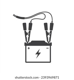 illustration of battery charger, battery vehicle charger, vector art.